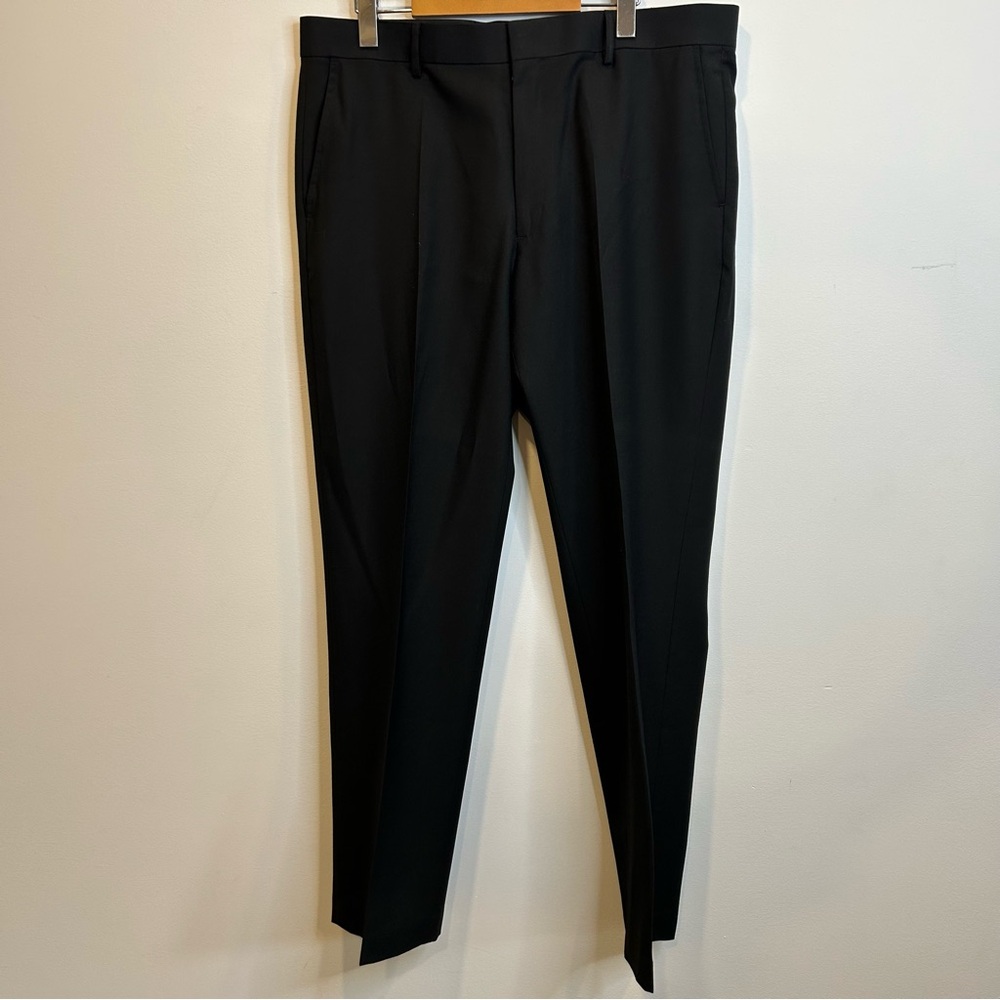 Perry Ellis Portfolio Men’s Straight Leg Dress Pants Black